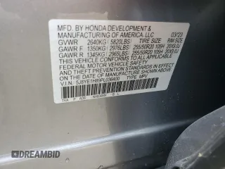 2023 Acura MDX Advance с VIN 5J8YE1H89PL036400, выставлен на аукционе Copart как лот 57640345 с пробегом 29 281 миль миль и Списание • Salvage title. История ставок и продаж доступна на DreamBid. Изображение 13.