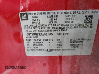 2014 Cadillac SRX Premium Collection z VIN 3GYFNGE35ES637645, wystawiony jako Copart lot #50005225 z przebiegiem 119 108 mil mil oraz Szkoda całkowita • Salvage title. Historia ofert i sprzedaży dostępna na DreamBid. Obrazek 12.
