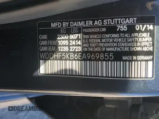 2014 Mercedes-Benz E 350 Sport with VIN WDDHF5KB6EA969855, listed as a Copart auction lot 49295495 with 63,898 mi miles and Salvage Title. Bid and sale history available at DreamBid. Image 15.