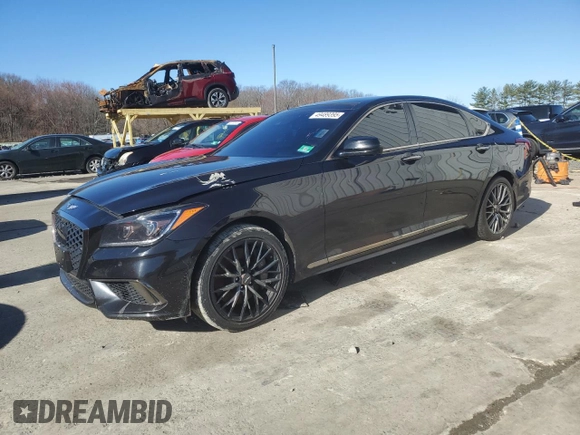 2018 Genesis G80 Sport with VIN KMHGN4JB0JU249217, listed as a Copart auction lot 49489395 with 141,600 mi miles and Clean title. Bid and sale history available at DreamBid. Image 1.