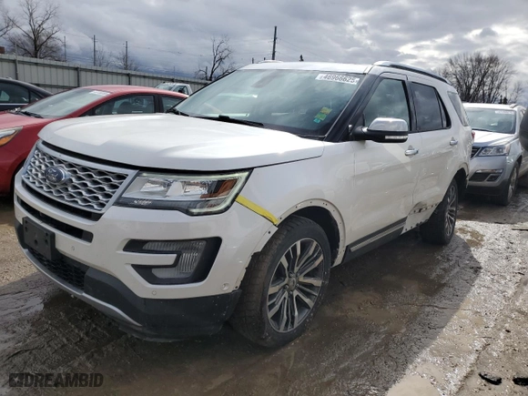 2017 Ford Explorer Platinum with VIN 1FM5K8HT5HGA00782, listed as a Copart auction lot 46966625 with 154,738 mi miles and Clean Title. Bid and sale history available at carsss.com. Image 1.
