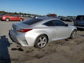 2015 Lexus RC 350 with VIN JTHSE5BC1F5000551, listed as a Copart auction lot 76241364 with 109,600 mi miles and Salvage Title. Bid and sale history available at carsss.com. Image 3.