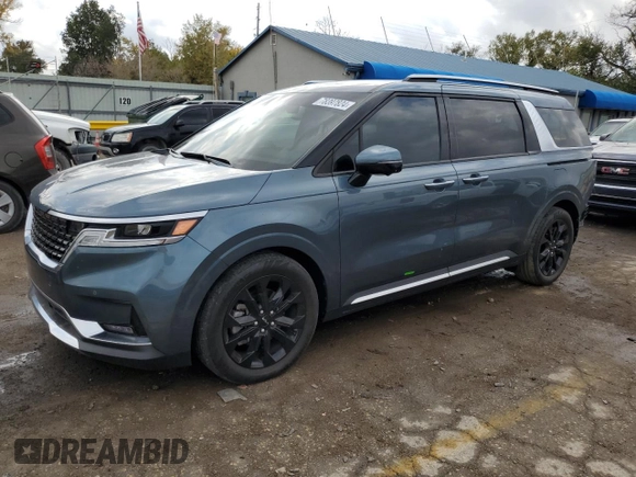 2022 Kia Carnival SX with VIN KNDNE5H34N6101436, listed as a Copart auction lot 78397824 with 34,013 mi miles and Salvage Title. Bid and sale history available at carsss.com. Image 1.