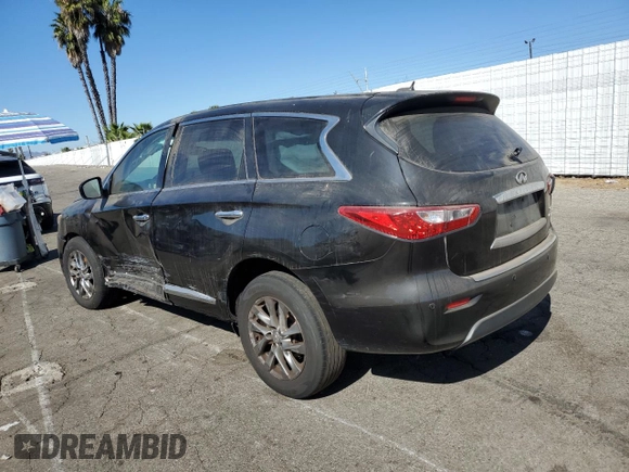 2013 Infiniti JX35 with VIN 5N1AL0MN8DC312021, listed as a Copart auction lot 77219714 with 137,841 mi miles and Salvage Title. Bid and sale history available at carsss.com. Image 2.