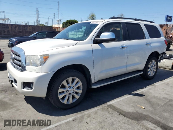 2017 Toyota Sequoia Platinum with VIN 5TDDY5G12HS153056, listed as a Copart auction lot 50099625 with 55,379 mi miles and Salvage Title. Bid and sale history available at carsss.com. Image 1.