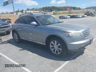 2007 Infiniti FX35 with VIN JNRAS08W37X208608, listed as a IAAI auction lot 41909759 with 217,108 mi miles. Bid and sale history available at carsss.com. Image 1.