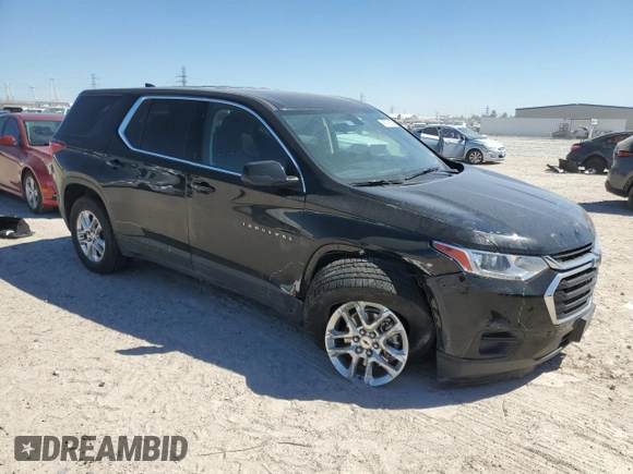 2021 Chevrolet Traverse LS with VIN 1GNERFKW1MJ242528, listed as a Copart auction lot 49739655 with 49,697 mi miles and Salvage Title. Bid and sale history available at carsss.com. Image 4.
