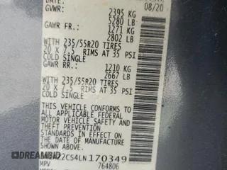 2020 Nissan Murano SL z VIN 5N1AZ2CS4LN170349, wystawiony jako Copart lot #51171825 z przebiegiem 38 459 mil mil oraz Szkoda całkowita • Salvage title. Historia ofert i sprzedaży dostępna na DreamBid. Obrazek 13.