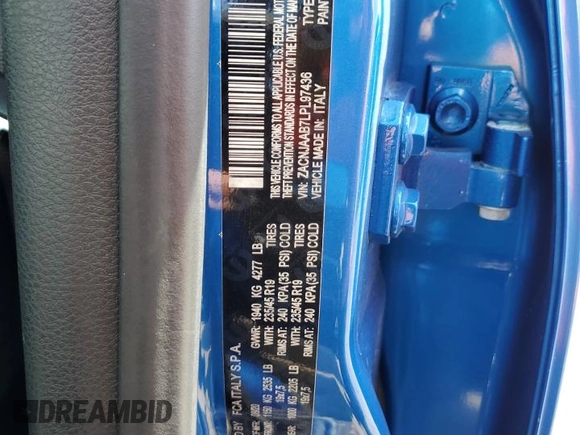 2020 Jeep Renegade Jeepster z VIN ZACNJAAB7LPL97436, wystawiony jako Copart lot #72760844 z przebiegiem 50 105 mil mil oraz Czysty tytuł • Clean title. Historia ofert i sprzedaży dostępna na DreamBid. Obrazek 12.