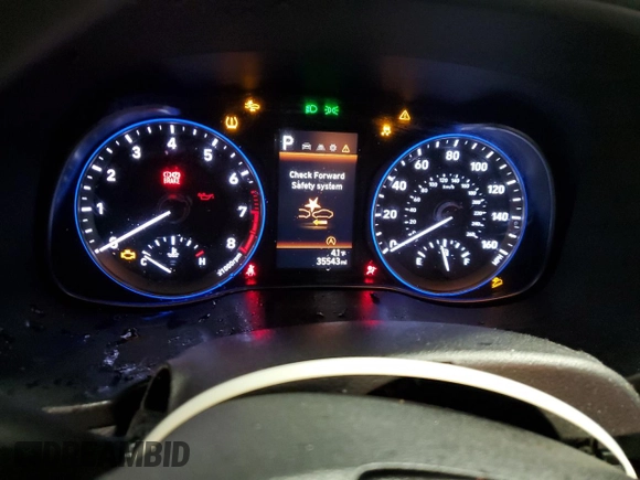 2022 Hyundai Kona SEL with VIN KM8K62ABXNU916683, listed as a Copart auction lot 44970635 with 35,543 mi miles and Salvage Title. Bid and sale history available at DreamBid. Image 9.