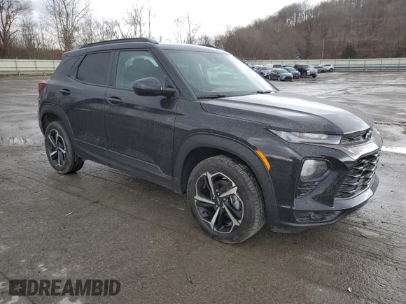 2023 Chevrolet TrailBlazer RS with VIN KL79MUSLXPB113525, listed as a Copart auction lot 51680485 with 19,165 mi miles and Salvage Title. Bid and sale history available at DreamBid. Image 4.