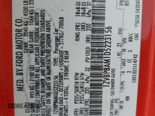 2013 Ford Mustang V6 z VIN 1ZVBP8AM1D5223156, wystawiony jako Copart lot #54687355 z przebiegiem 134 447 mil mil oraz Szkoda całkowita • Salvage title. Historia ofert i sprzedaży dostępna na DreamBid. Obrazek 13.