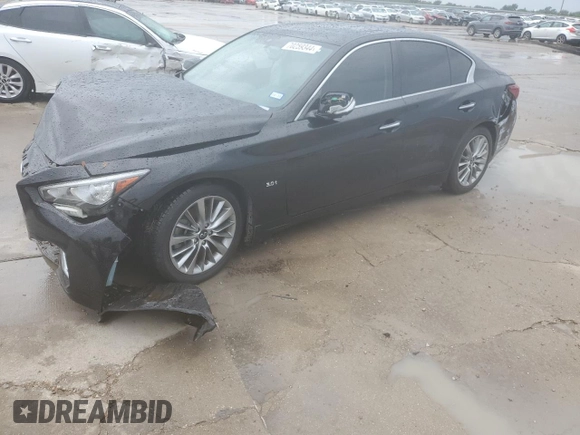 2020 Infiniti Q50 Luxe with VIN JN1EV7AR0LM253719, listed as a Copart auction lot 70259344 with 50,958 mi miles and Salvage title. Bid and sale history available at DreamBid. Image 1.