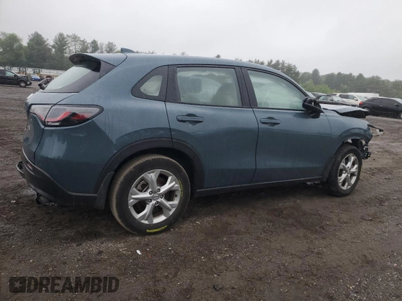 2024 Honda HR-V LX with VIN 3CZRZ1H35RM733313, listed as a Copart auction lot 57573485 with 23,683 mi miles and Salvage title. Bid and sale history available at DreamBid. Image 3.