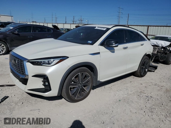 2022 Infiniti QX55 Sensory z VIN 3PCAJ5L32NF102705, wystawiony jako Copart lot #73725034 z przebiegiem 67 584 mil mil oraz Szkoda całkowita • Salvage title. Historia ofert i sprzedaży dostępna na DreamBid. Obrazek 1.