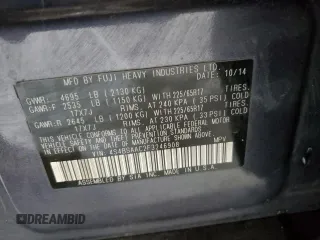 2015 Subaru Outback 2.5i with VIN 4S4BSAAC2F3246908, listed as a Copart auction lot 59888365 with 190,815 mi miles and Clean title. Bid and sale history available at DreamBid. Image 13.