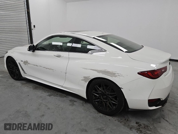2017 Infiniti Q60 2.0t with VIN JN1CV7ELXHM320296, listed as a Copart auction lot 49818345 with 128,490 mi miles and Clean Title. Bid and sale history available at DreamBid. Image 2.