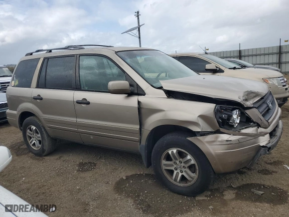 2004 Honda Pilot EX with VIN 2HKYF18604H616337, listed as a Copart auction lot 48923445 with 222,022 mi miles and Salvage Title. Bid and sale history available at carsss.com. Image 4.