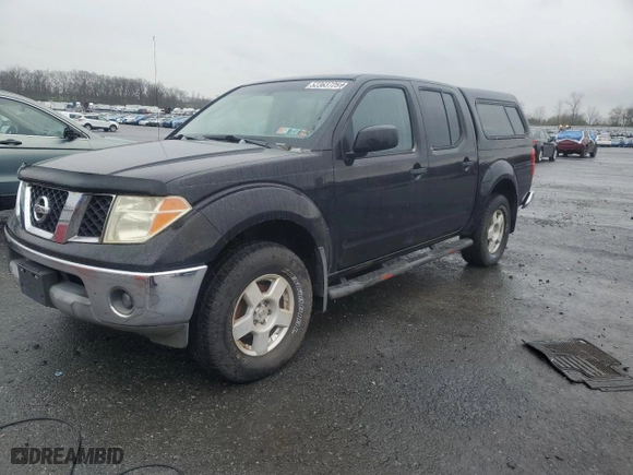 2005 Nissan Frontier 4WD SE with VIN 1N6AD07WX5C414988, listed as a Copart auction lot 52363725 with 105,485 mi miles and Clean Title. Bid and sale history available at carsss.com. Image 1.