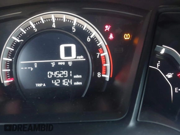 2018 Honda Civic LX with VIN 19XFC2F58JE042456, listed as a IAAI auction lot 41823195 with 45,291 mi miles and . Bid and sale history available at DreamBid. Image 16.