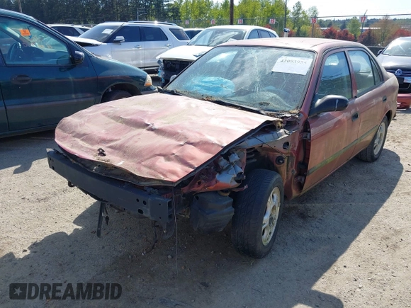 1998 Chevrolet Prizm Lsi with VIN 1Y1SK5285WZ433722, listed as a IAAI auction lot 42093955 with 1 mi miles. Bid and sale history available at carsss.com. Image 6.
