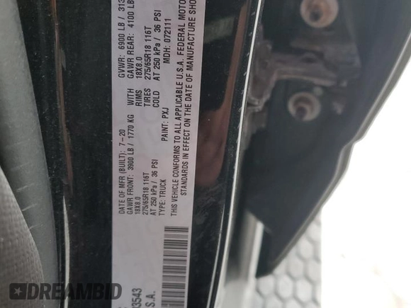 2020 Ram 1500 Big Horn with VIN 1C6RRFFG1LN393543, listed as a Copart auction lot 46511225 with 73,581 mi miles and Salvage Title. Bid and sale history available at carsss.com. Image 14.
