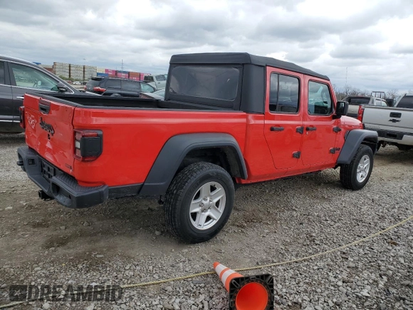 2020 Jeep Gladiator Sport S with VIN 1C6HJTAG0LL131338, listed as a Copart auction lot 50883235 with 50,547 mi miles and Salvage title. Bid and sale history available at DreamBid. Image 3.