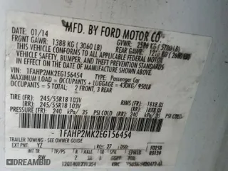 2014 Ford Sedan Police Interceptor with VIN 1FAHP2MK2EG156454, listed as a Copart auction lot 53382825 with 148,018 mi miles and Salvage Title. Bid and sale history available at carsss.com. Image 12.
