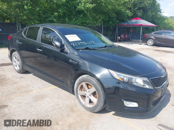 2015 Kia Optima LX with VIN 5XXGM4A75FG392731, listed as a IAAI auction lot 42792228 with 153,081 mi miles and . Bid and sale history available at DreamBid. Image 1.