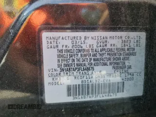2015 Nissan Sentra SR with VIN 3N1AB7AP3FL648675, listed as a Copart auction lot 55819455 with 133,937 mi miles and Clean Title. Bid and sale history available at DreamBid. Image 12.