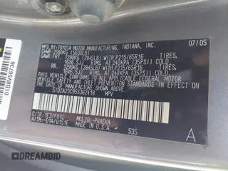 2005 Toyota Sienna CE with VIN 5TDZA23C95S362418, listed as a IAAI auction lot 42526995 with 232,857 mi miles and . Bid and sale history available at DreamBid. Image 9.