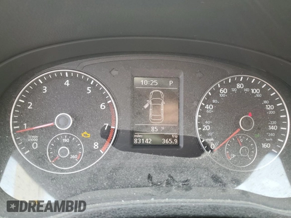 2012 Volkswagen Passat SE with VIN 1VWBP7A32CC012012, listed as a Copart auction lot 58757365 with 83,142 mi miles and Salvage title. Bid and sale history available at DreamBid. Image 9.