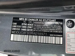 2017 Mercedes-Benz S 550 with VIN WDDUG8FB0HA298971, listed as a Copart auction lot 88958575 with 51,426 mi miles and Salvage Title. Bid and sale history available at carsss.com. Image 15.