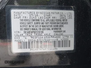 2019 Nissan Sentra SR with VIN 3N1AB7AP6KY230186, listed as a IAAI auction lot 41524002 with 93,956 mi miles and . Bid and sale history available at DreamBid. Image 9.