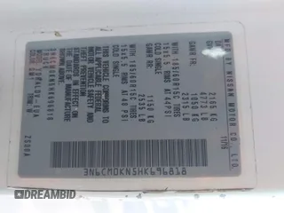 2017 Nissan NV200 S с VIN 3N6CM0KN5HK696818, выставлен на аукционе IAAI как лот 40334418 с пробегом 219 841 миль миль и . История ставок и продаж доступна на DreamBid. Изображение 9.