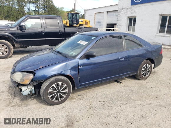 2003 Honda Civic LX with VIN 1HGEM22593L075069, listed as a Copart auction lot 53633335 with 223,667 mi miles and Salvage Title. Bid and sale history available at carsss.com. Image 1.