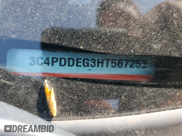 2017 Dodge Journey GT с VIN 3C4PDDEG3HT567253, выставлен на аукционе Copart как лот 59097385 с пробегом 51 300 миль миль и Чистый • Clean title. История ставок и продаж доступна на DreamBid. Изображение 13.