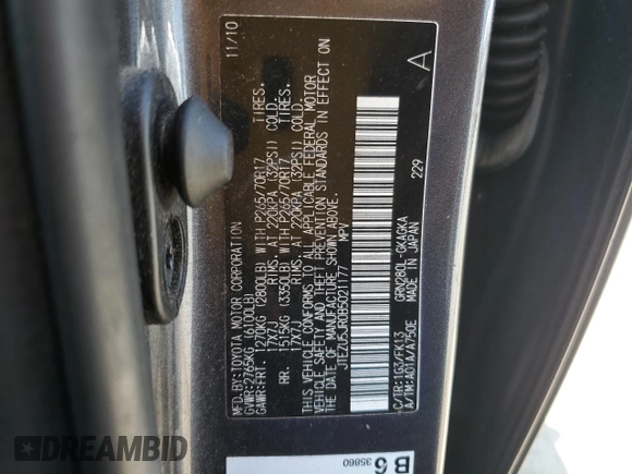 2011 Toyota 4Runner SR5 with VIN JTEZU5JR0B5021177, listed as a Copart auction lot 62364015 with 152,861 mi miles and Clean title. Bid and sale history available at DreamBid. Image 13.