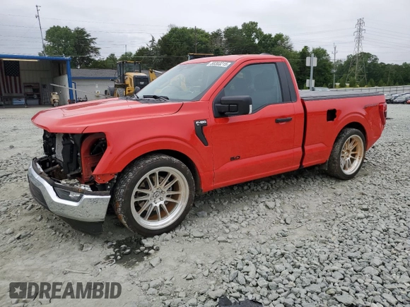 2023 Ford F-150 XL with VIN 1FTMF1C53PKF64009, listed as a Copart auction lot 58383215 with 8,655 mi miles and Salvage title. Bid and sale history available at DreamBid. Image 1.