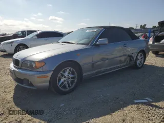 2004 BMW 3 Series 325Ci with VIN WBABW334X4PL31525, listed as a Copart auction lot 64825335 with 87,042 mi miles and Salvage title. Bid and sale history available at DreamBid. Image 1.