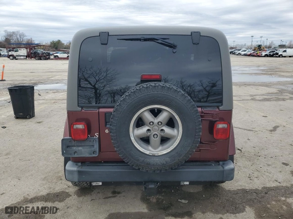 2003 Jeep Wrangler Sahara with VIN 1J4FA59S53P307212, listed as a Copart auction lot 44010625 with 71,391 mi miles and Salvage Title. Bid and sale history available at carsss.com. Image 6.