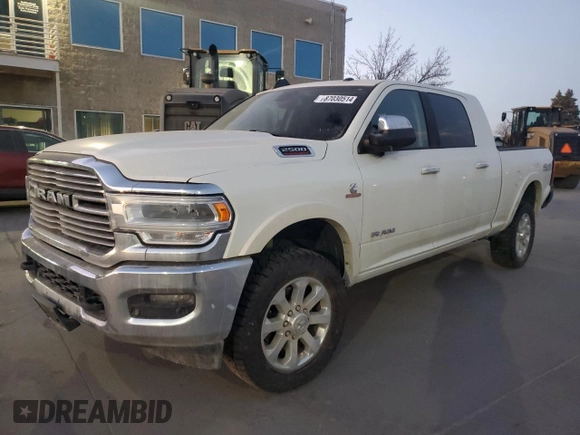 2019 Ram 2500 Laramie with VIN 3C6UR5NL0KG634129, listed as a Copart auction lot 87030514 with 92,546 mi miles and Salvage Title. Bid and sale history available at carsss.com. Image 1.