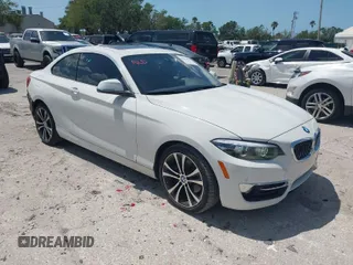 2020 BMW 2 Series 230i with VIN WBA2J1C05L7E54523, listed as a IAAI auction lot 42013928 with 43,659 mi miles. Bid and sale history available at carsss.com. Image 1.