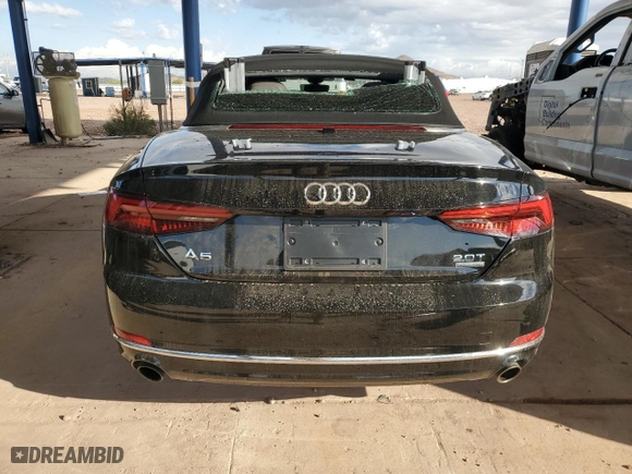 2018 Audi A5 Cabriolet Premium with VIN WAUWNGF59JN006131, listed as a Copart auction lot 76838834 with NaN miles and Salvage Title. Bid and sale history available at carsss.com. Image 6.
