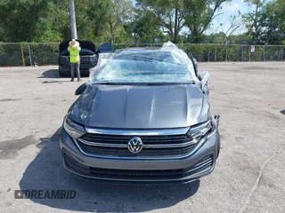 2024 Volkswagen Jetta S with VIN 3VW5M7BU2RM074403, listed as a IAAI auction lot 42215635 with 2,483 mi miles and . Bid and sale history available at DreamBid. Image 12.