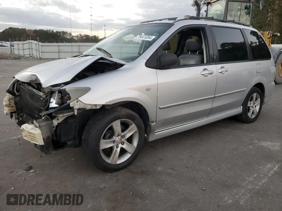 2004 Mazda MPV ES z VIN JM3LW28J840515765, wystawiony jako Copart lot #79441054 z przebiegiem 282 466 mil mil oraz Szkoda całkowita • Salvage title. Historia ofert i sprzedaży dostępna na DreamBid. Obrazek 1.