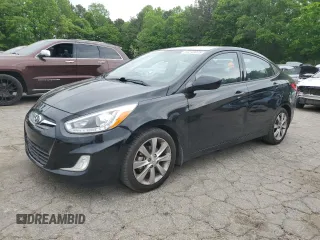 2014 Hyundai Accent GLS with VIN KMHCU4AE4EU592503, listed as a Copart auction lot 54243015 with 108,243 mi miles and Clean Title. Bid and sale history available at carsss.com. Image 1.