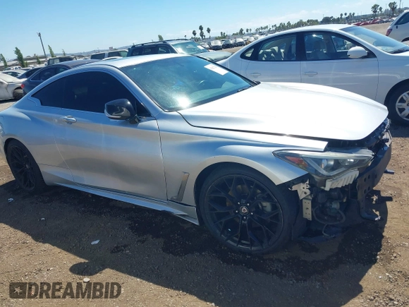 2018 Infiniti Q60 Luxe with VIN JN1EV7EK2JM343030, listed as a IAAI auction lot 42827233 with 97,945 mi miles and . Bid and sale history available at DreamBid. Image 1.