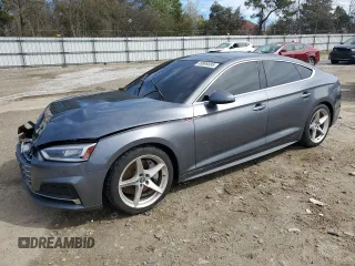 2018 Audi A5 Sportback Premium Plus with VIN WAUENCF54JA061579, listed as a Copart auction lot 49899095 with 90,295 mi miles and Salvage Title. Bid and sale history available at DreamBid. Image 1.