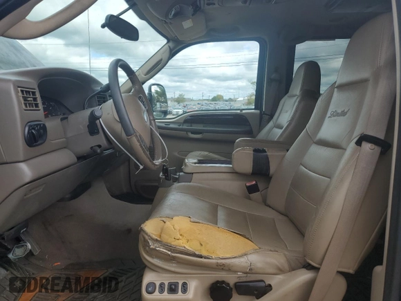 2003 Ford Excursion Limited с VIN 1FMNU43S53EC79513, выставлен на аукционе Copart как лот 72017454 с пробегом Не указан миль и Списание • Salvage title. История ставок и продаж доступна на DreamBid. Изображение 7.
